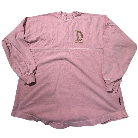 Disney Parks Disneyland Resort Peach Pink Gold Glitter Spirit Jersey Adult Small - Picture 2 of 4